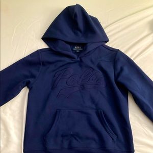 Navy Blue Ralph Lauren Hoodie with Pockets